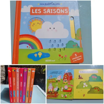Livre animé à tirettes et roues  🌦 Les Saisons 🌞