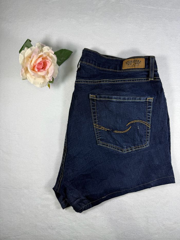 Short en jean Levi’s Signature femme taille L 16M Curvy Skinny bleu foncé SL00825