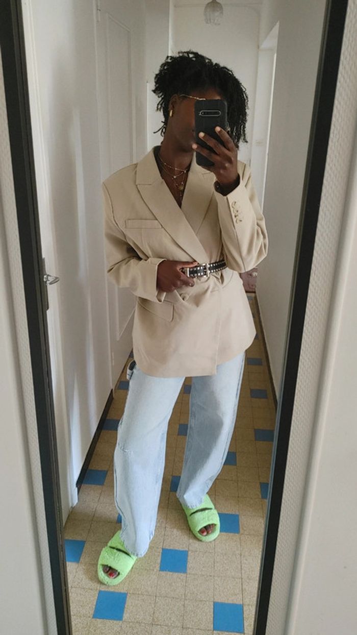 Veste blazer oversize épaulette vintage - photo numéro 13