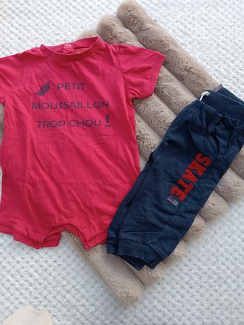 Lot 9 mois Barboteuse et Pantalon 