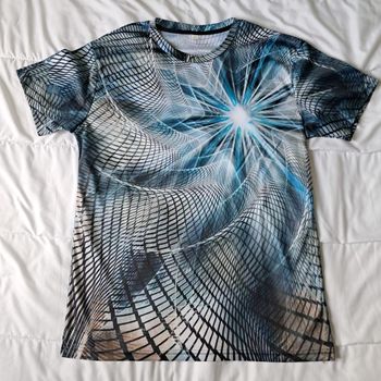 T shirt original dégradé bleu Taille L