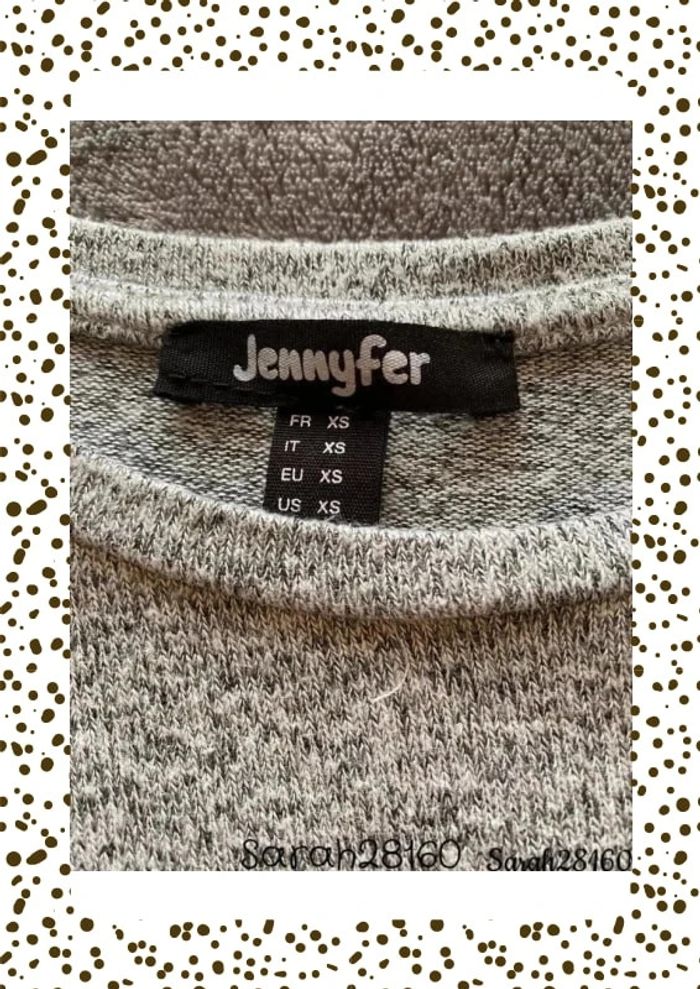 Pull manches 3/4 gris - photo numéro 3