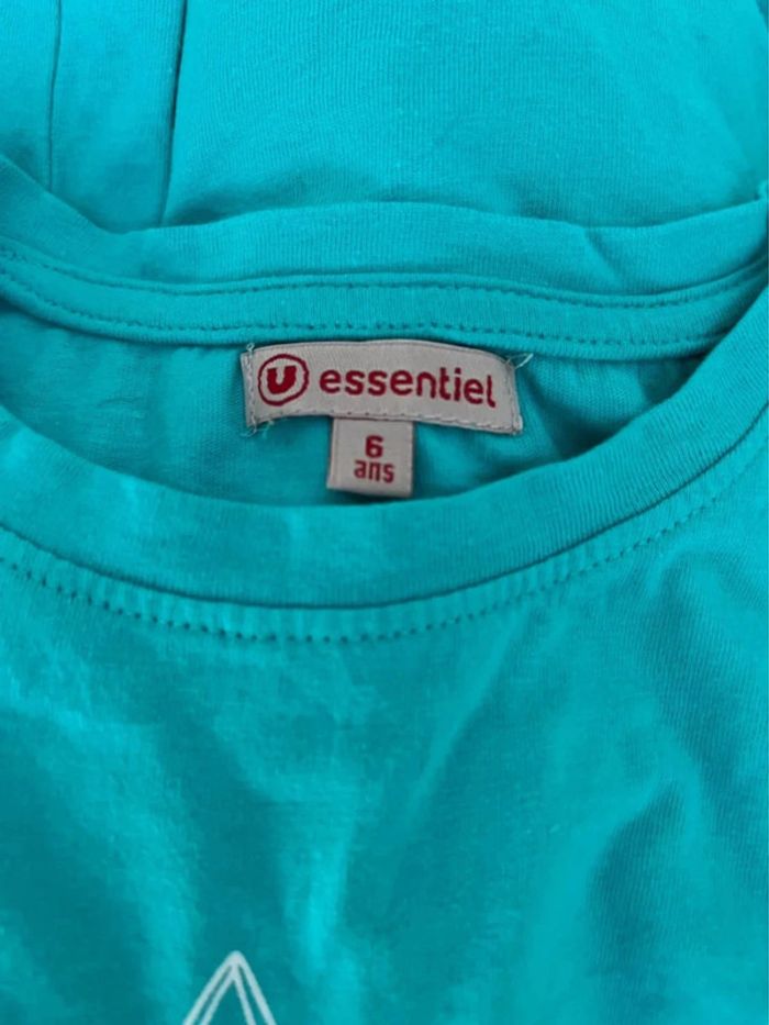 T shirt turquoise taille 6 ans - photo numéro 3