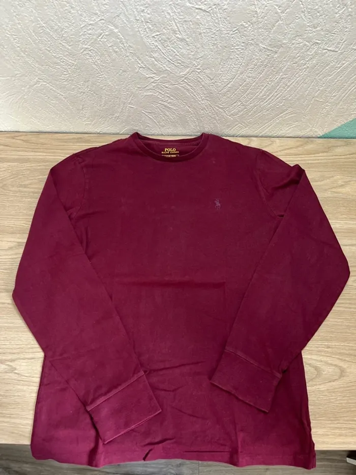 T-shirt à manches longues, Ralph Lauren très bon état- Taille M - photo numéro 4