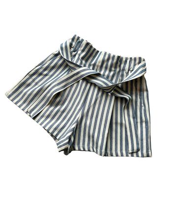 Short ligné taille haute bleu et blanc Pull & Bear taille M très bon état