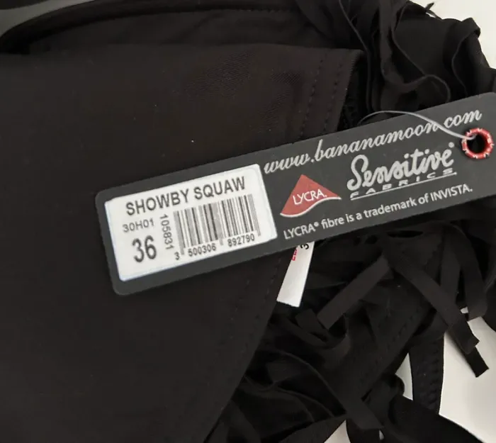 Maillot de bain noir sexy frange T36 - photo numéro 3