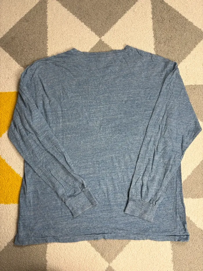 Tee-shirt à manches longues Polo Ralph Lauren | Bleu chiné | Taille M - photo numéro 3