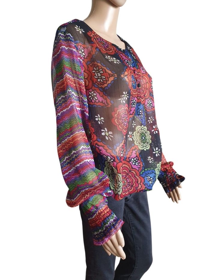 Tunique Voile Transparent Desigual – Imprimé Floral & Portrait Arty
- photo numéro 4