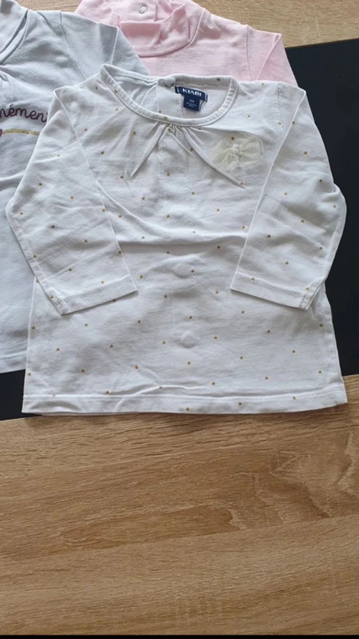 Lot de 5 tee-shirts manches longues 6 mois - photo numéro 4