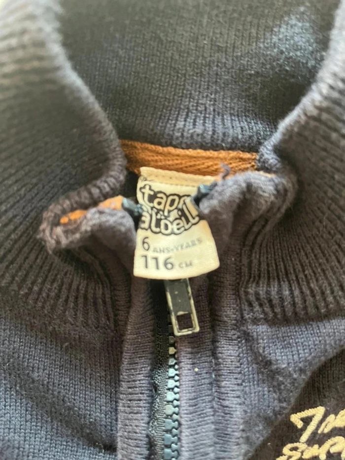 Gilet zippé bleu marine tape à l’œil 6 ans - photo numéro 2