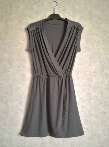 Robe portefeuille grise - Camaïeu