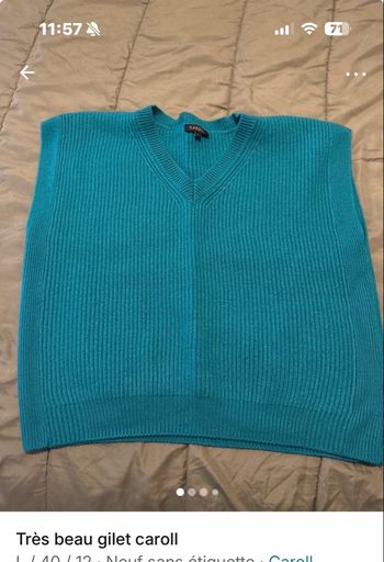 Gilet sans manche caroll