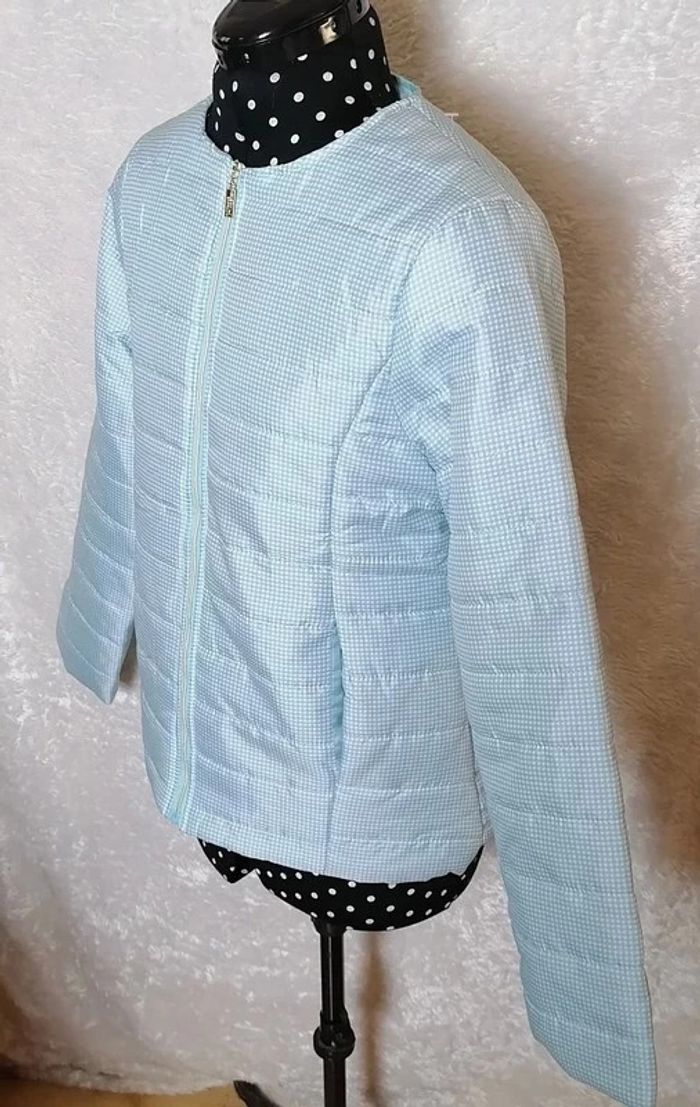 Doudou ou veste matelassée bleu ciel blanc Nathalie Andersen by Damart - photo numéro 6