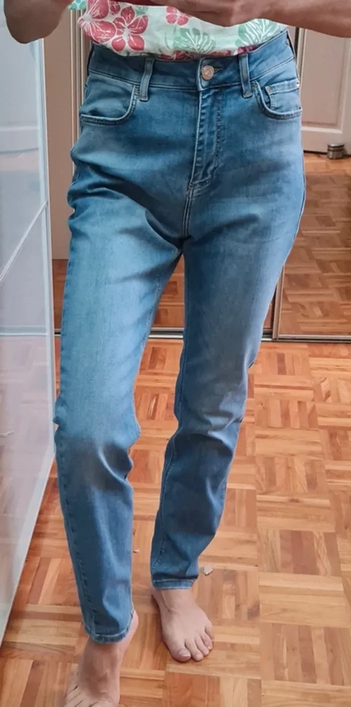 Jeans femme taille haute Motivi T38 FR - photo numéro 2
