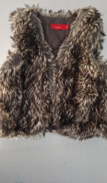 Gilet fourure sans manches