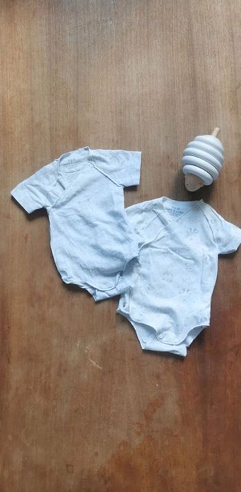 🌼 Tape à L'oeil lot bodys manches courtes mixte 3mois 59cm été