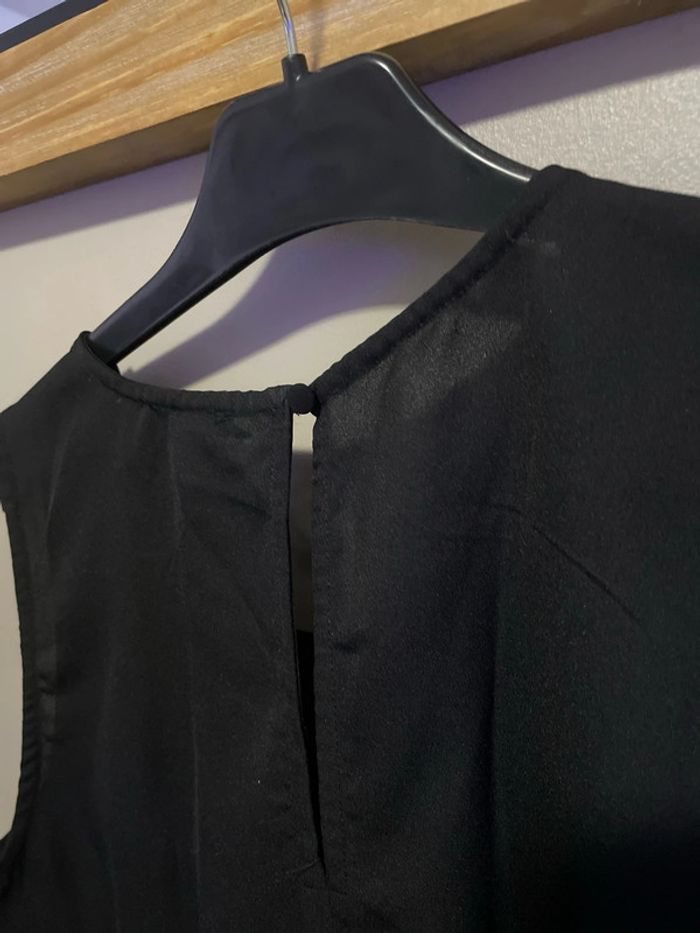 Blouse noire col V transparent - photo numéro 5