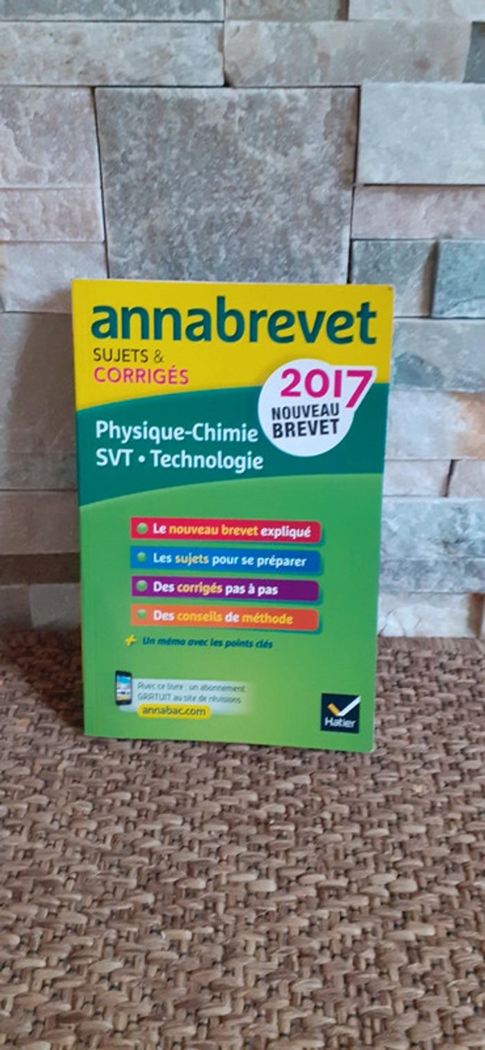 Annabrevet sujets et corrigés nouveau brevet Physique chimie Svt Technologie