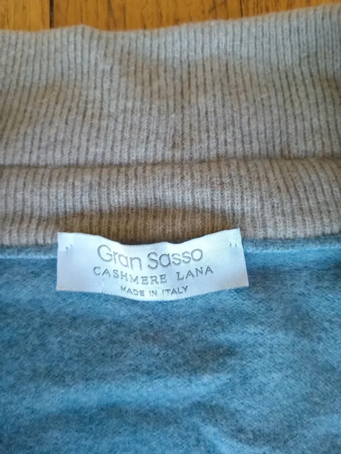Pull homme laine (80%) et cachemire (10%) taille M , marque Gran Sasso Made in Italy - photo numéro 4
