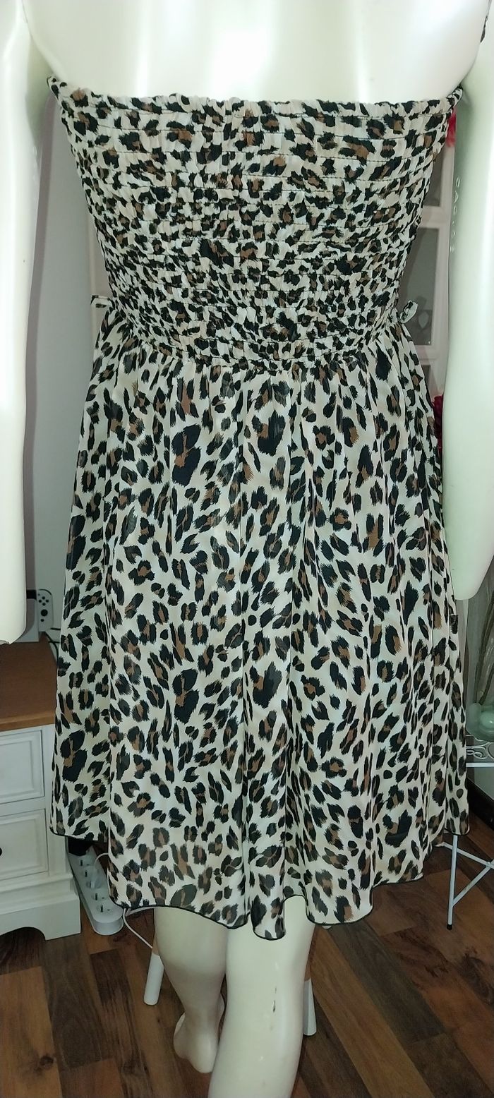 Robe bustier smocké léopard by Morgan taille M Très bon état - photo numéro 6
