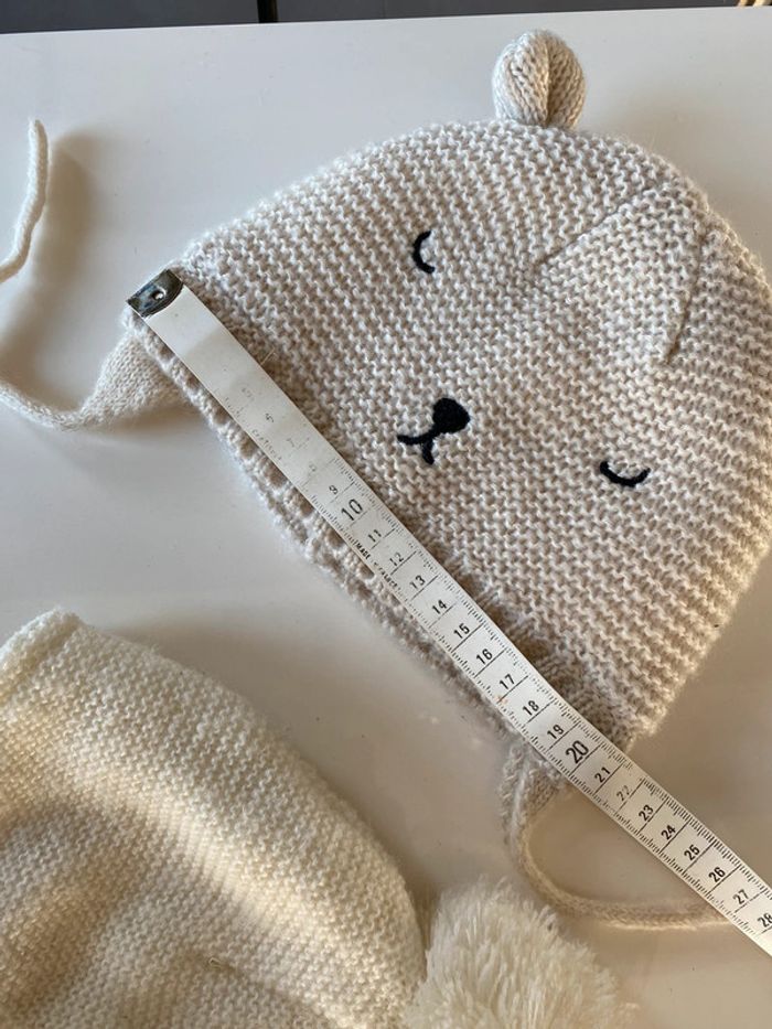 Lot de 2 bonnets en laine doublés polaire - photo numéro 2