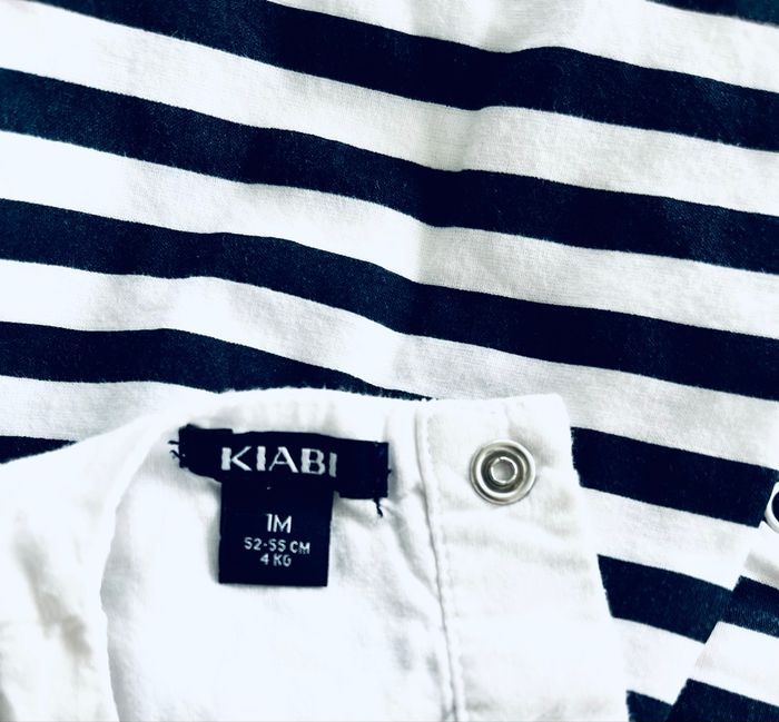 Robe marinière « Kiabi » taille 1 mois - photo numéro 3