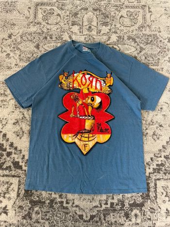 T-shirt rock oversize korh gros imprimé streetwear hip-hop y2k skater taille L plutôt M