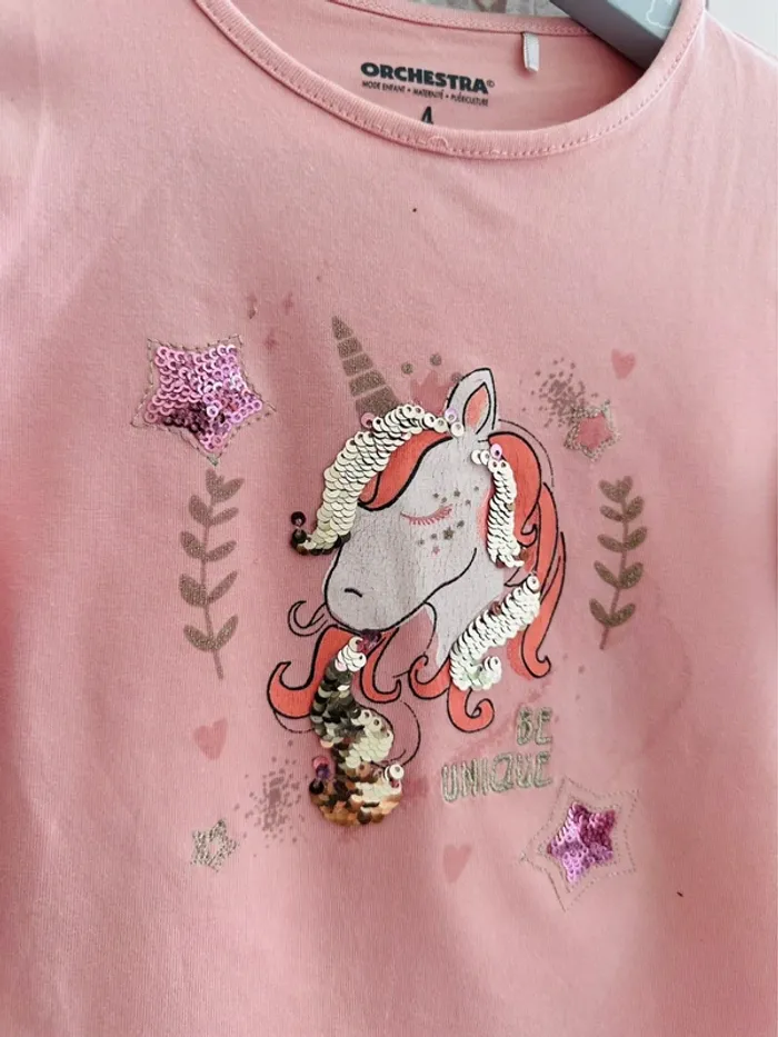 Pull léger licorne sequin - photo numéro 2