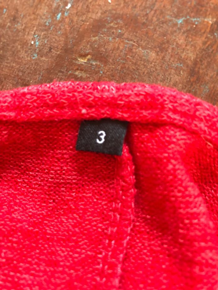 Pull fin rouge avec strass 40 - photo numéro 4