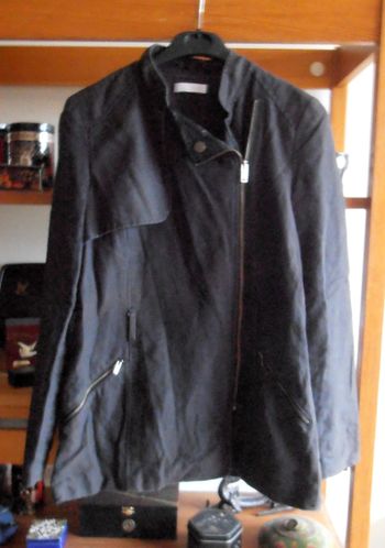 Veste femme, Promod, taille M 38, noire, mi-longue