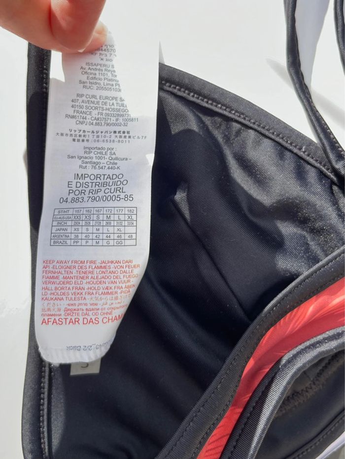 Haut de maillot de bain motif fleurs orange - photo numéro 8