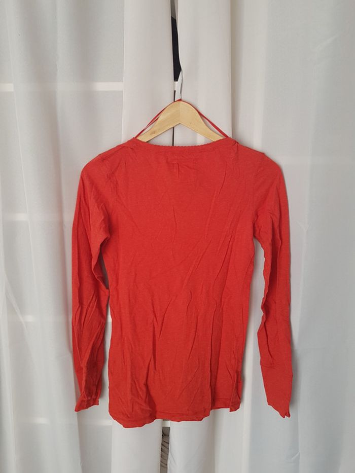 Haut manche longue tunisien rouge corail - photo numéro 2