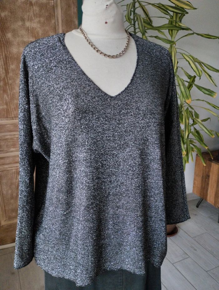 Pull fin argenté 🖤