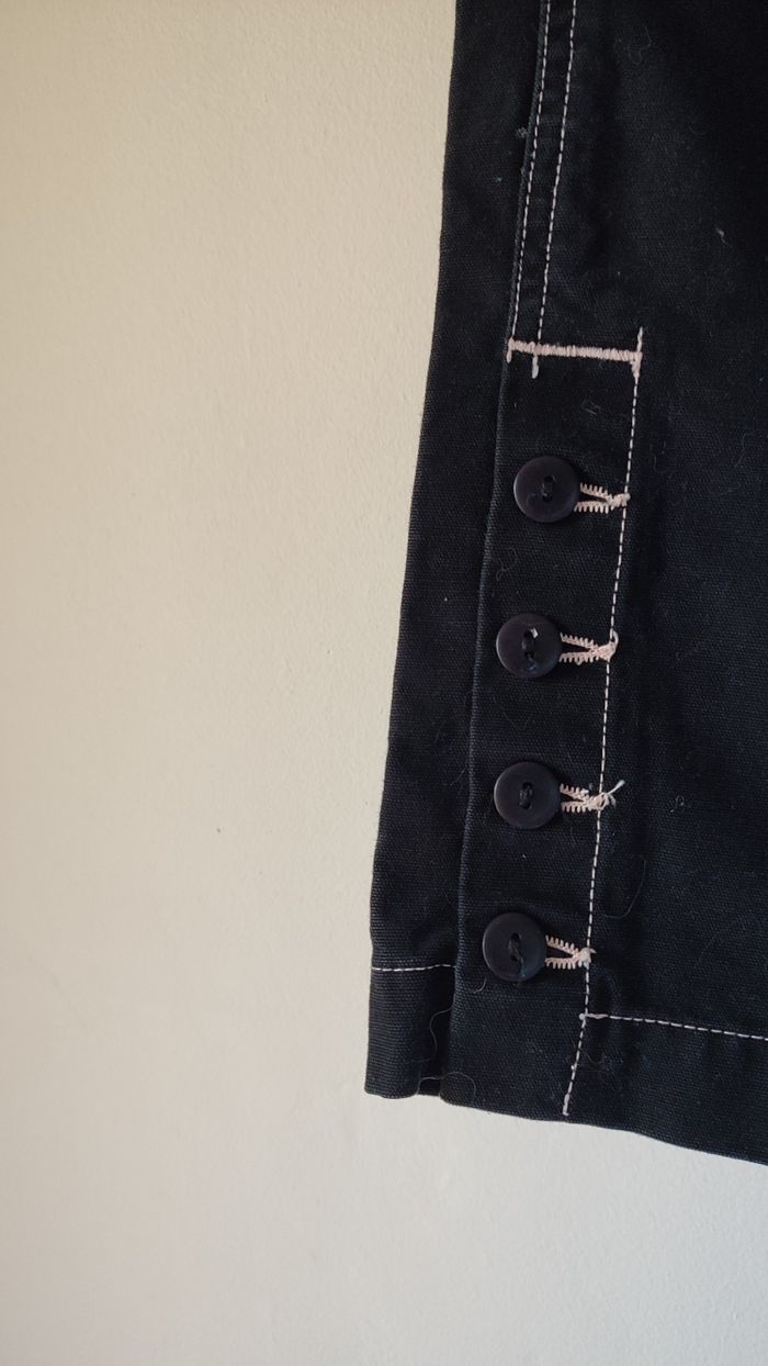 Jean noir PETITE  y2k taille 34 coutures blanches - photo numéro 5