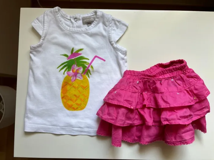 Ensemble T shirt et jupe 3 mois Grain de blé
