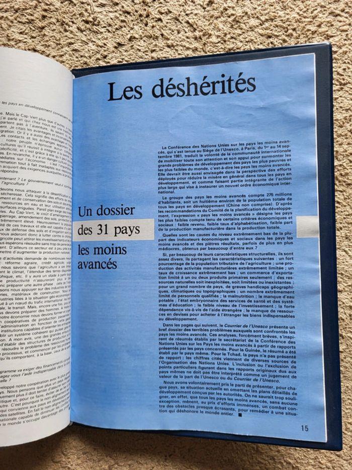 Le Courrier de l’Unesco - Collection complète nov 1980 à oct 1981, relié - photo numéro 13