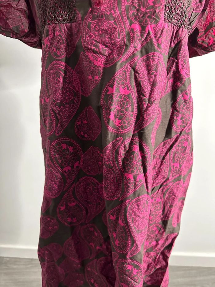 Robe à fleurs rose et marron Esprit T40 - photo numéro 3