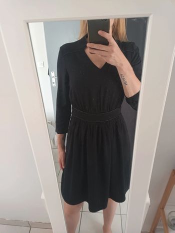 Robe noir manche longue camaieu