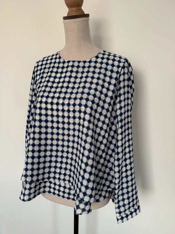 Chemise camisa blanc volant blouse fluide Camilia Overhemd folder Blusa Camicetta femme wom - photo numéro 4