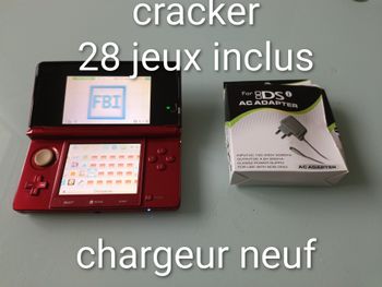 Nintendo 3ds 28 jeux cracker chargeur neuf pokémon