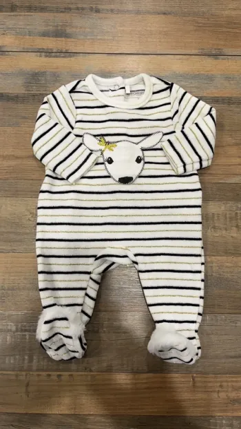 Pyjama velours 1 pièce