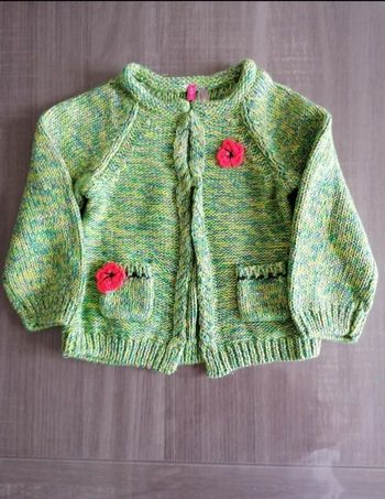 Gilet vert chiné 9 mois