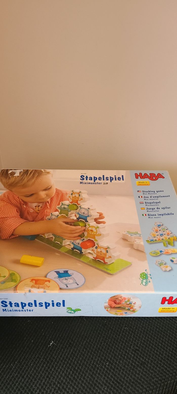 Jeu pour enfant d'empilement mini monstres de marque Haba - photo numéro 5