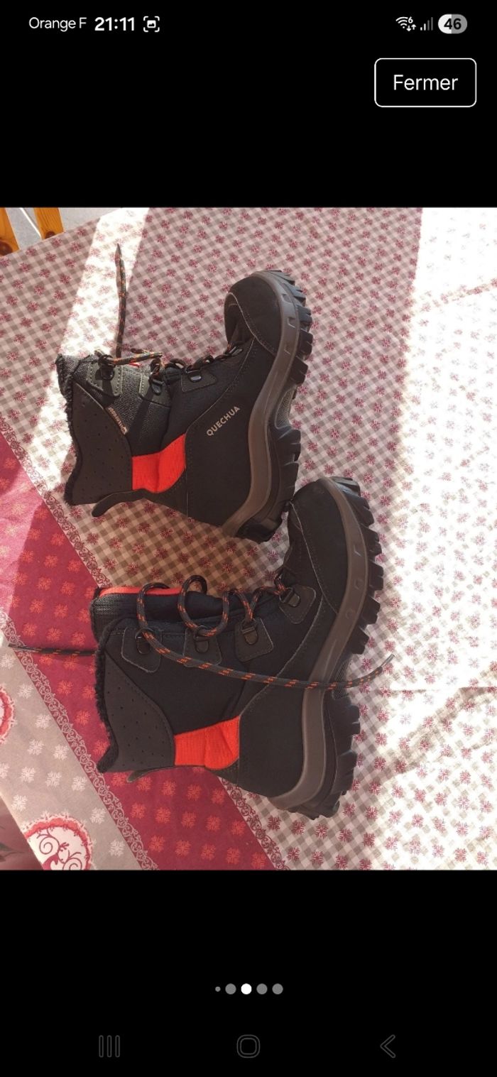 Chaussures 👟 montantes fourrées Quechua 34 - photo numéro 5