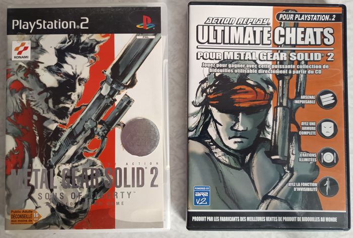 Metal Gear Solid 2 Sons of Liberty Sony Playstation2 PS2 +DVD ultimate cheats VF