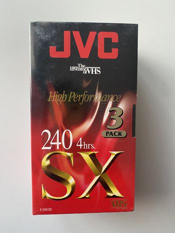 3 Cassettes vidéo JVC SX haute performance E-240 neuves, scellées