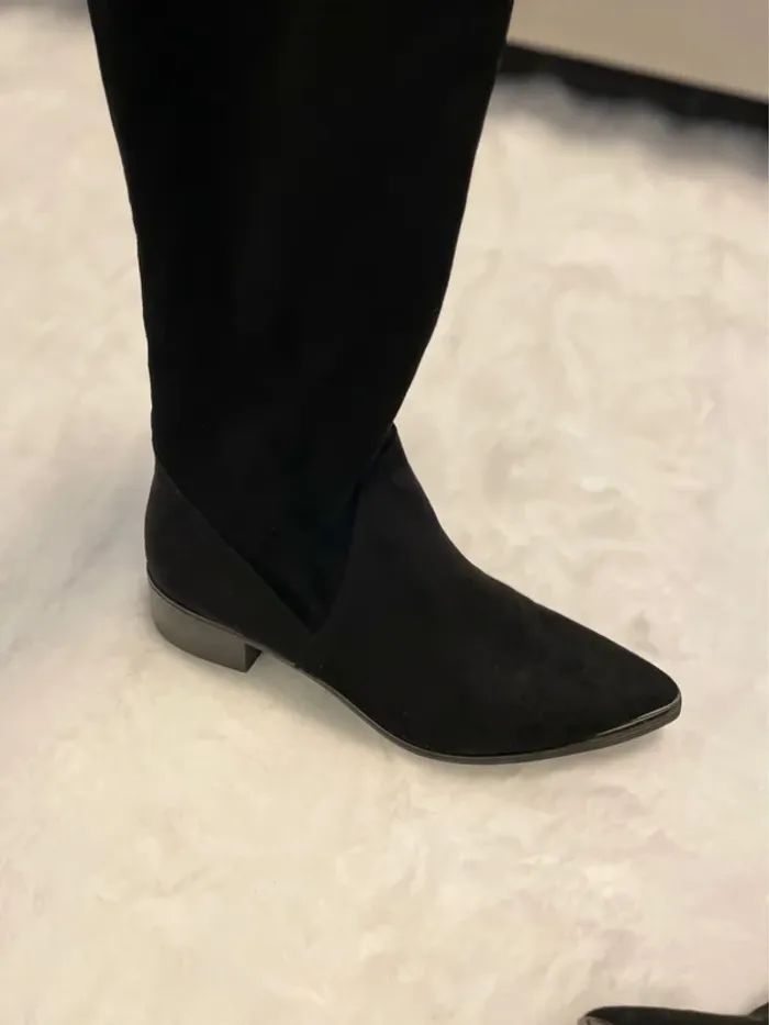 Botte cuissarde noir velours 39 - photo numéro 4