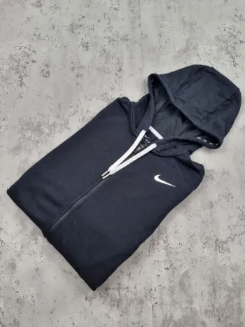 Veste zippée à capuche noire Nike – Taille M Femme (mesures en photos)
