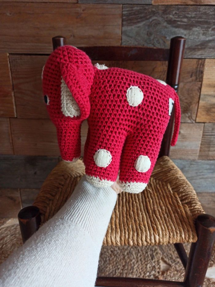 peluche éléphant crochet anne claire petit - photo numéro 6