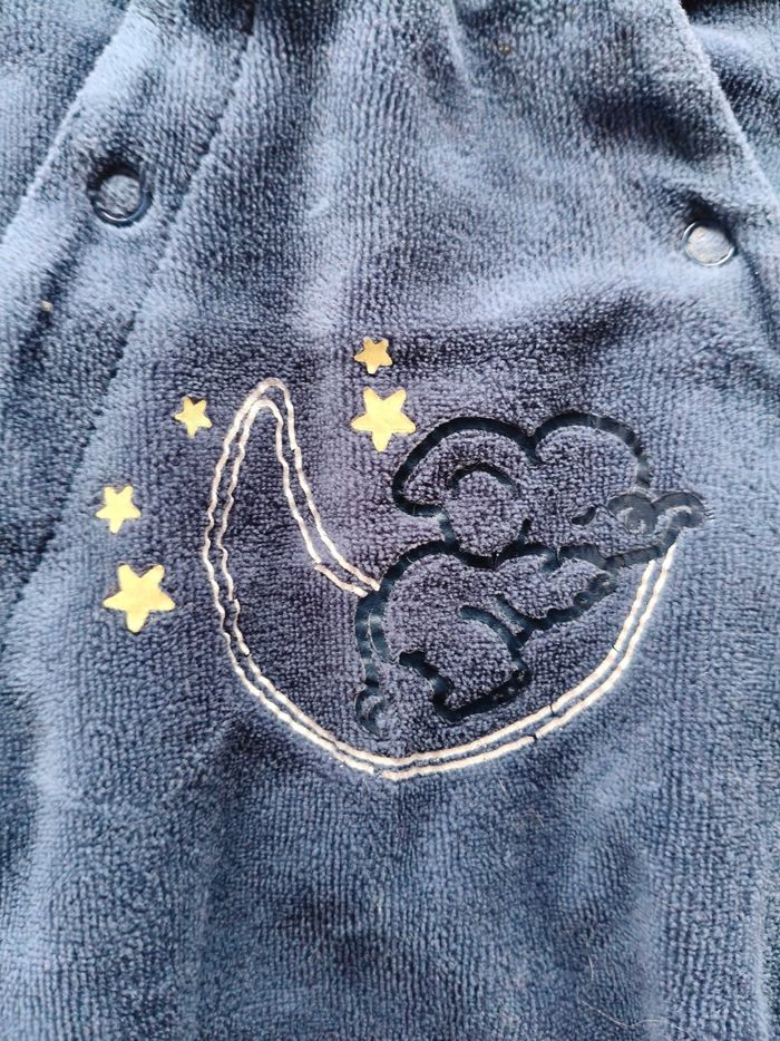 Pijama chaud mixte Influx bleu éléphant 6 mois - photo numéro 2